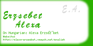 erzsebet alexa business card